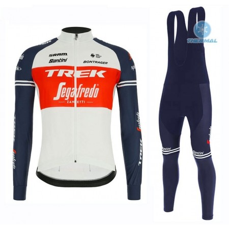 Tenue Maillot M/L + Collant à Bretelles 2020 Trek-Segafredo Hiver Thermal Fleece N001